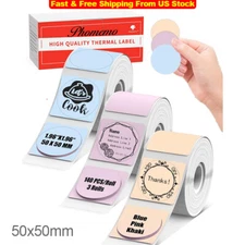 Thermal Sticker Label Self-Adhesive Round Direct Thermal Labels for Phomemo M110