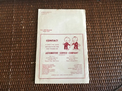 March 1955 Vtg Pin-Up Girl CONTACT Automotive Service Co Magazine Rough Shape H1 - Picture 2 of 6