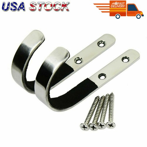 Gun Rack Shotgun Hooks Rifle Hangers Archery Bow Felt Lined Wall Mount Storage - Picture 3 of 12