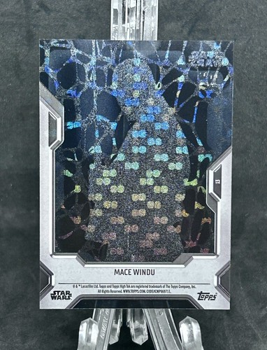 2023 Topps Star Wars High Tek Mace Windu Black Parallel #3/5 - Picture 3 of 3