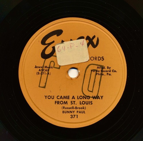 BUNNY PAUL on 1954 Essex 371 Promo - You Came a Long Way From St. Louis - Picture 1 of 1