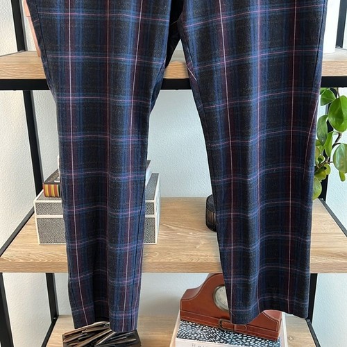 J. Jill Mid-Rise Plaid Cotton Blend Pocket Cropped Dress Pant Trouser Pant, 14 - Picture 3 of 8