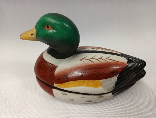 Vintage Ceramic Mallard Duck Trinket Box - Picture 4 of 24