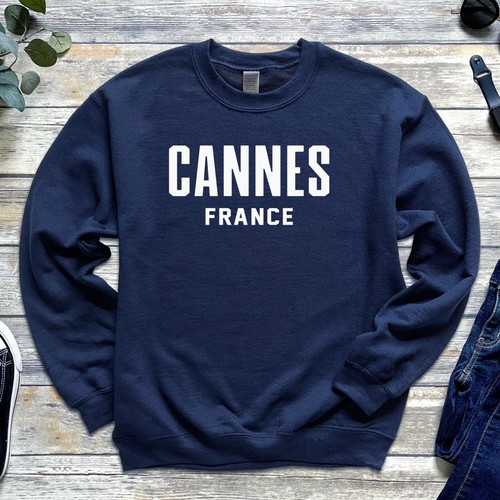 Cannes Sweatshirt | Film Festival | Cannes France Crewneck Sweatshirt - Picture 1 of 11