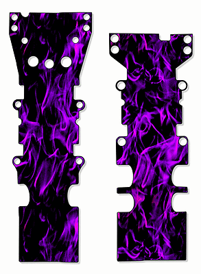 T-Maxx / E-Maxx TRX Skid Plate Protectors Dark Flames Yellow - Traxxas