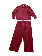 Vintage Pendleton Tracksuit Womens XL Maroon Merlot Jacket Pants Leisure