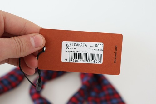 MISSONI Scarf Multicolor Check Wool Unisex Neck Wrap Shawl 180cm x 34cm RRP $340 - Picture 7 of 8