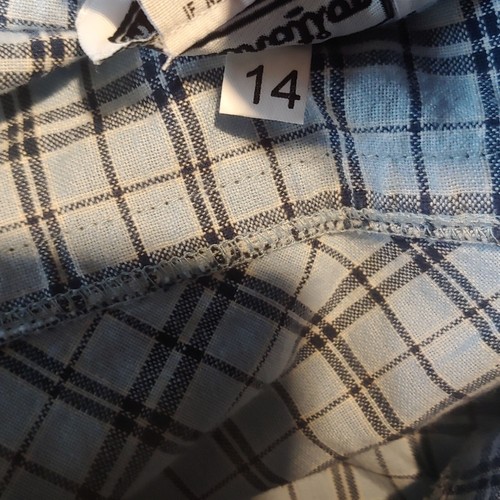 Vintage Y2K Empire Waist Exhilaration Baby Blue Cotton Sun Dress XL Preppy - Picture 11 of 11