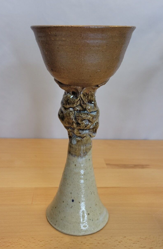 Calici ceramica artistica calice bicchieri vino gres set 3 firmati astratti - Foto 8 di 16
