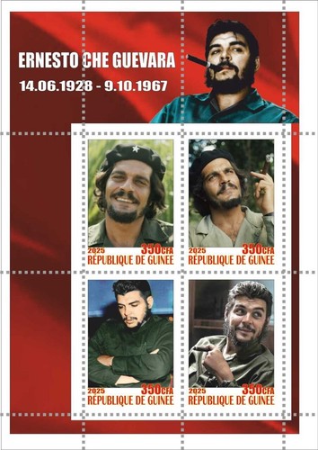 SET OF 8 STAMP BLOCKS Ernesto Che Guevara a symbol of revolution, the fight for - Picture 10 of 16