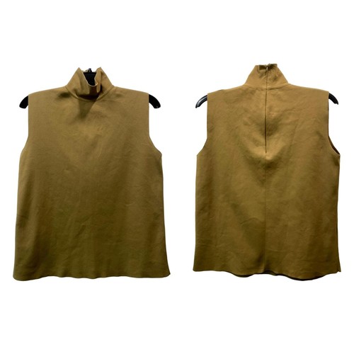 Top vintage Marni sin mangas cuello alto | Mod Chic verde musgo | 46 - Imagen 8 de 10