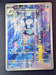 Pokemon Poliwhirl 151 English Holo Special Illustration Rare 176 NM Ungraded