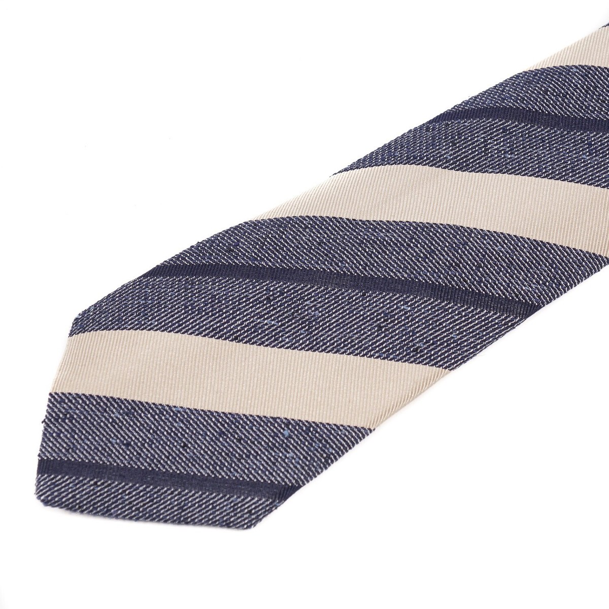 青紺 美品 BORRELLI Cotton knit tie Luigi Borrelli - Tie Deals