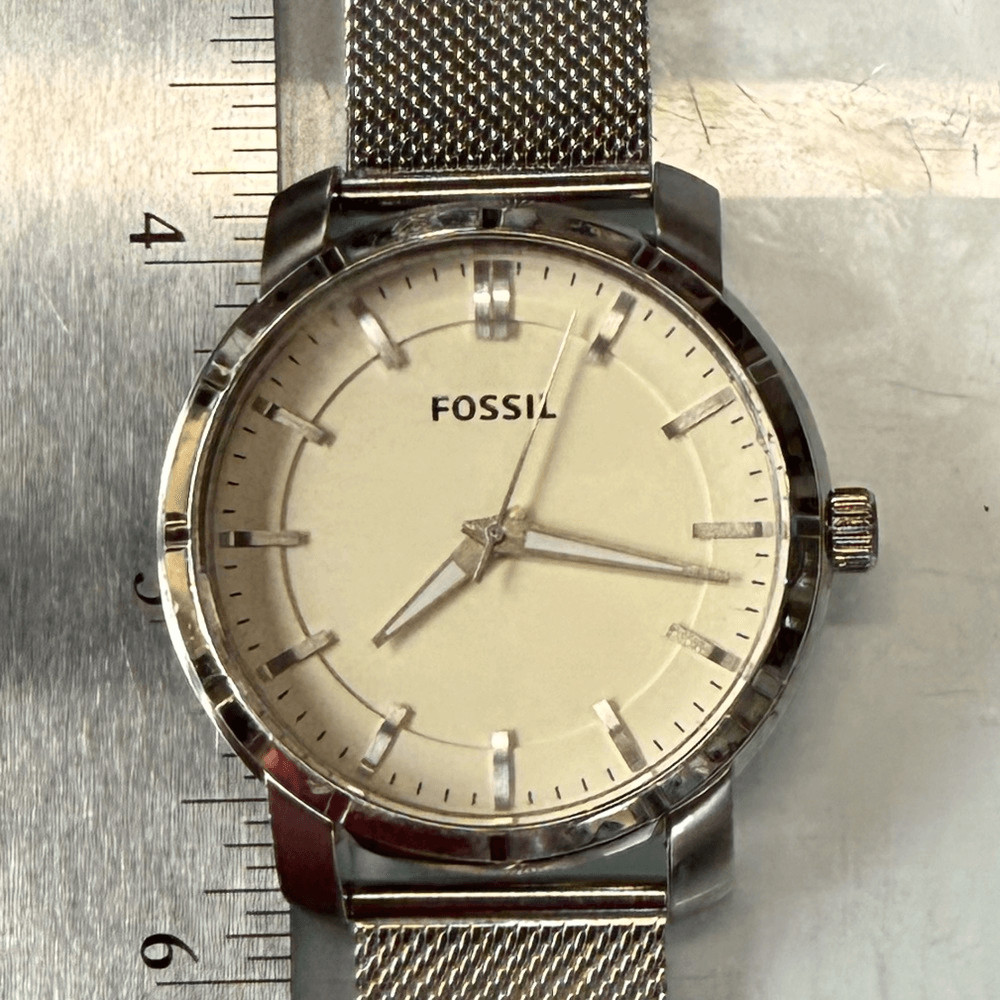 Fossil BQ1285 Unisex Analog Dial Quartz mesh band… - image 1