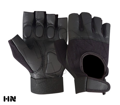 GEL PADDED LEATHER GYM GLOVES FITNESS CYCLING WEIGHT LIFTING SPORTS WHEELCHAIR - Picture 1 of 2