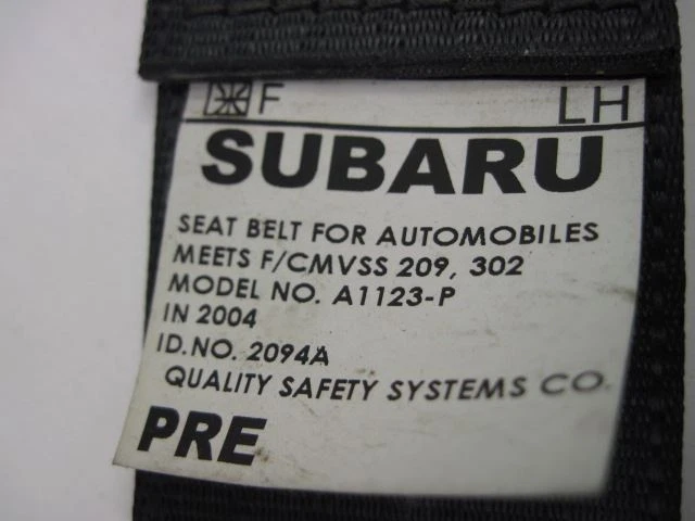 Seat Belt Subaru Legacy 2005 05 2006 06 2007 07 2008 08 Driver BLACK 734773 Foto 4 de 4
