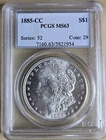 1885 CC Morgan Silver Dollar PCGS MS-63 BU Uncirculated Carson City