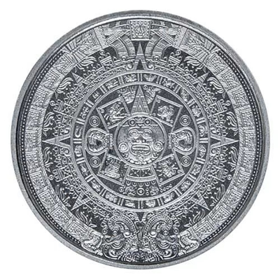 #ad Silver 1 10 oz Aztec Calendar Round $17.21