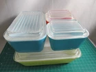 Vintage Pyrex Primary colors refrigerator dishes set with lids