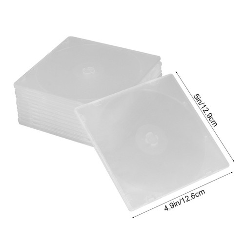 3 Pieces Ultra-dünne CD-Box CD-Aufbewahrungshalter Klare CD-Hüllen - Photo 11/12