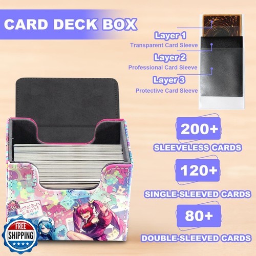 sabermaster Card Deck Box Adatto per YGO MTG,100+ Card Storage Box Trading Game - Foto 4 di 5
