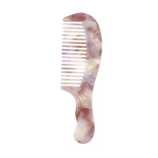 1 Pc Women Durable Marble Texture Large Tooth Comb for Curly Hair Purple