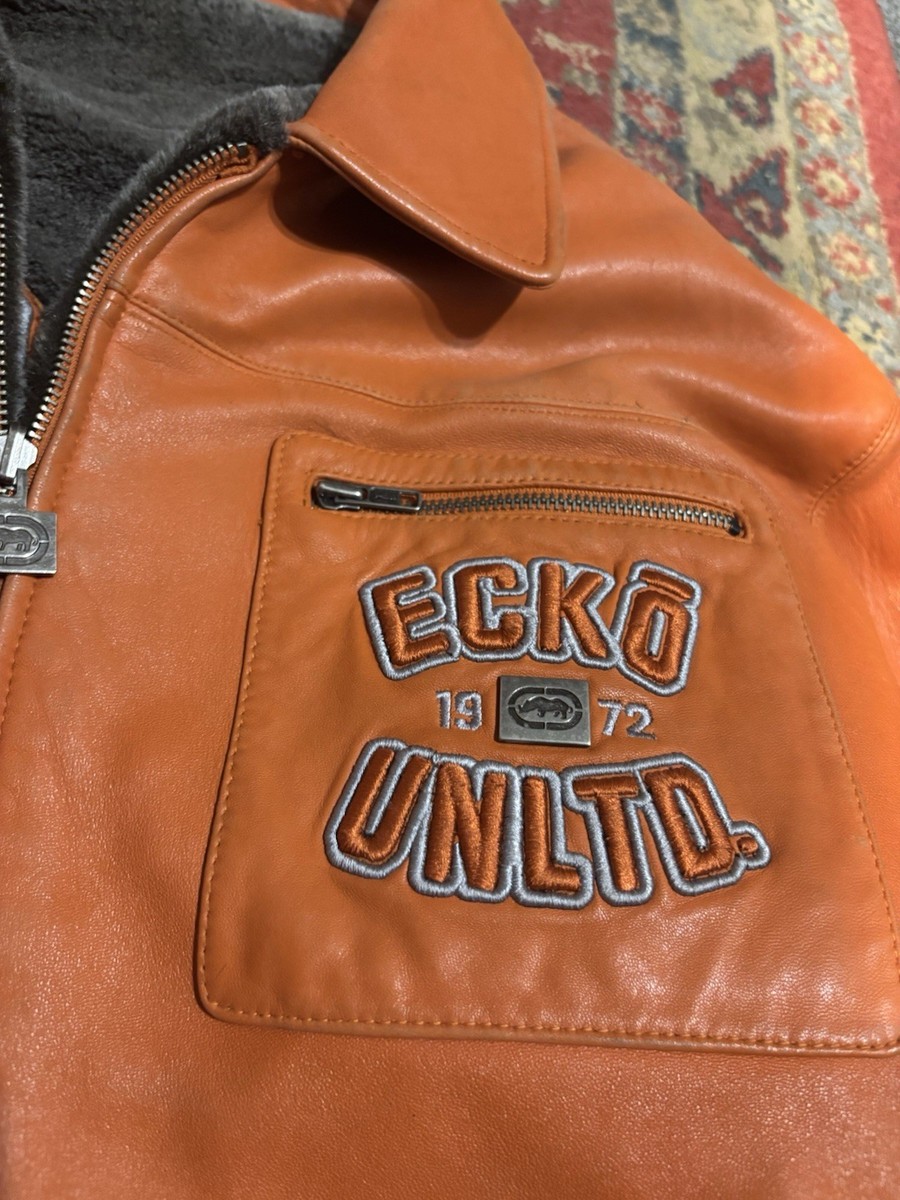 ぼ*ー様 90s ECKO UNLTD レザー スタジャン ラムレザー ぼ*ー様 90s