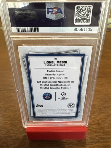 2022-23 Topps UEFA Club Competitions Superstars - Lionel Messi #135 Molten Rare - Picture 2 of 3