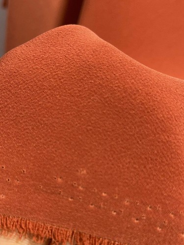 Kristall Krepp Stoff: Royal Orange Tabak - Bild 5 von 9