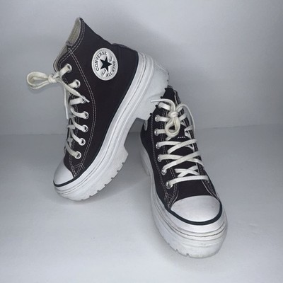 Converse Chuck Taylor All Star Platform High Top Maroon White Sneakers Women