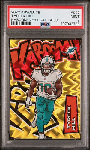 Tyreek Hill [Gold] #K27 2022 Panini Absolute Kaboom Vertical card