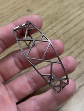 Boma Sterling Silver 925 Designer Signed Geometric Style Cuff Bracelet