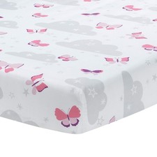 Bedtime Originals Butterfly Kisses Fitted Crib Sheet, Multicolor, Multicolor
