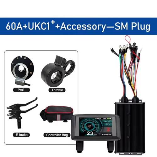 48V-72V 1000-3000W 60A eBike Sine Wave 3-Mode Controller UKC1 Display Kits AAU - Picture 35 of 41