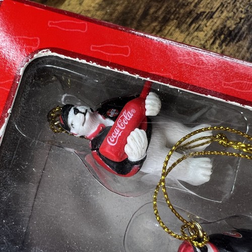 Coca Cola Coke Nascar Pit Crew Mini Ornaments Polar Bears 5 Piece - Picture 4 of 7