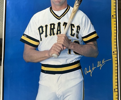 Mint Andy Van Slyke 6’ Tall Poster Pittsburgh Pirates Baseball Dennys Restaurant - Picture 3 of 5