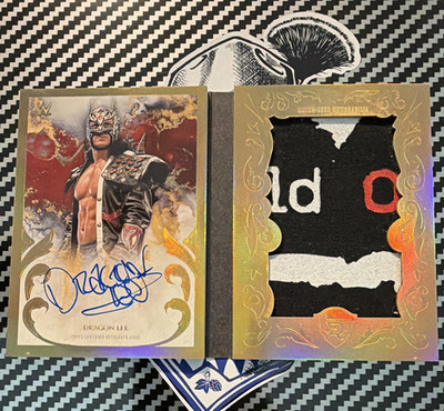 2025 Topps Royalty WWE RAW Dragon Lee Autographed Jumbo Relic Booklet 24/25