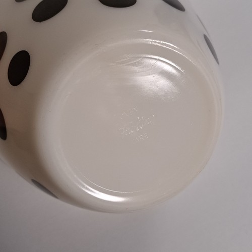 Vintage Fire King Ofengeschirr 8,5" weiß schwarz gepunktet Milchglas Rührschüssel - Bild 13 von 20
