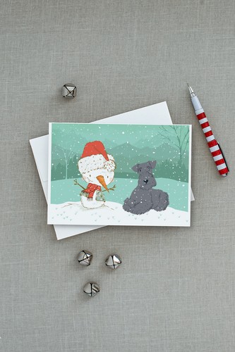 Sobres de tarjetas de Navidad muñeco de nieve Caroline's Treasures Lakeland Terrier paquete 8 - Imagen 3 de 3