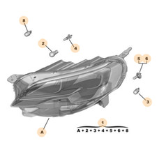 Genuine Left Halogen Headlight - Peugeot Expert IV / Traveller LHD | 9808572880