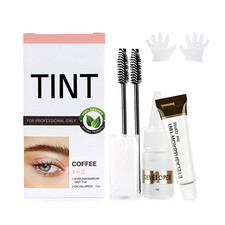 Lash Color Kit, Professional Natural Coffee Eyebrow Eyelash Color Kit Lasting