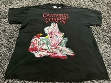 Vintage 2000 Y2K Cannibal Corpse Death Metal Tour Band Concert T Shirt