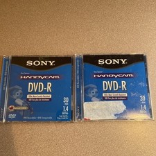Sony 1.4GB DVD-R Media DMR30R1H Lot of 2 Discs   Brand New, Sealed