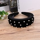  Lint Hair Hoop Verdickung Pearl Decor Große Ränder Haarreifen für Frau Lady