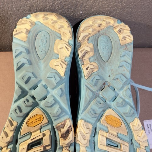 HOKA One One Mafate Speed 3 Women’s 10.5B Trail Running Shoes Teal Yellow Vibram - Picture 8 of 15