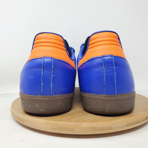 Adidas Samba Schuhe Herren 13,5 klassisch blau orange Fußball niedrig Rasen Indoor Sneaker - Bild 10 von 15