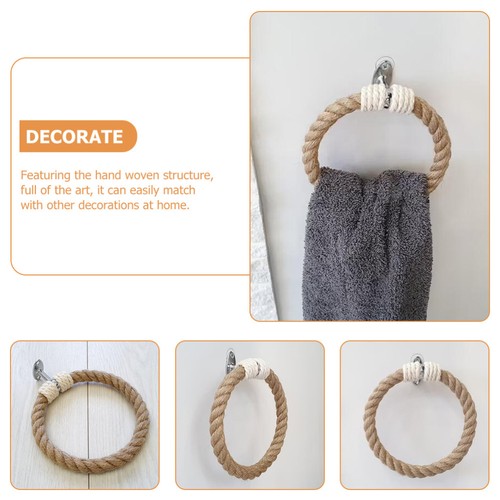 Bohemian Style Towel Rack Hanging Towel Rack Bathroom Wall Woven towel holder - Picture 4 of 12