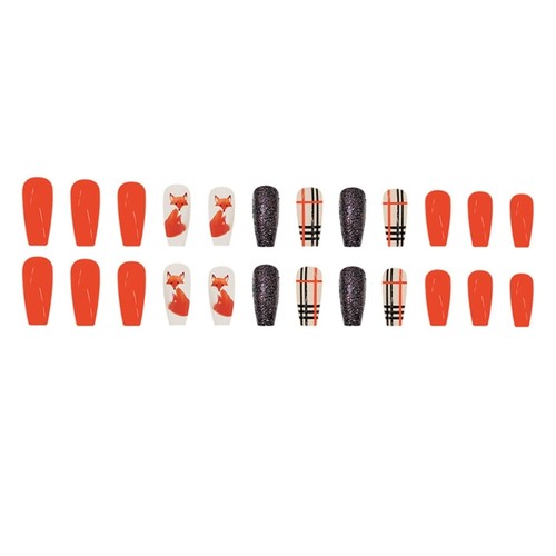 Press On Nail Fall False Nail Full Cover 24pcs Thanksgiving on Nail - Picture 5 of 7