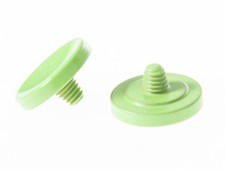 UNUSED Screw-in soft release shutter button brass recessed type green JAPAN