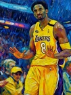 Kobe Bryant Lakers 2000 NBA Finals Painting Art Card Print Artist Signed 3/30